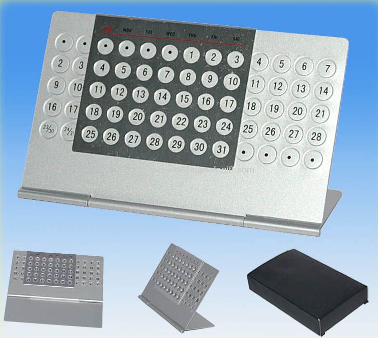 Metal Name Card Holder with Calendar
