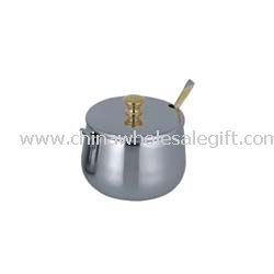 Stainless Steel Sugar Pot & Spoon