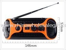 FM/AM Dynamo Radio Flashlight
