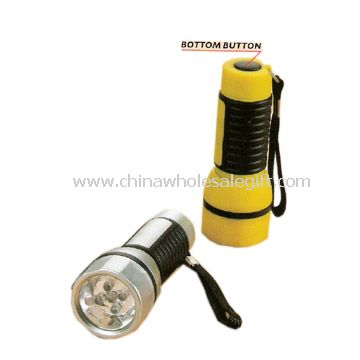 Plastic Flashlight with Lanyard