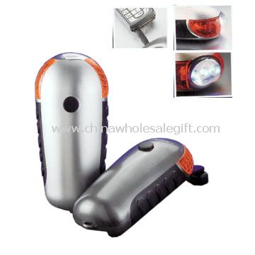 3pcs white LED Crank Flashlight