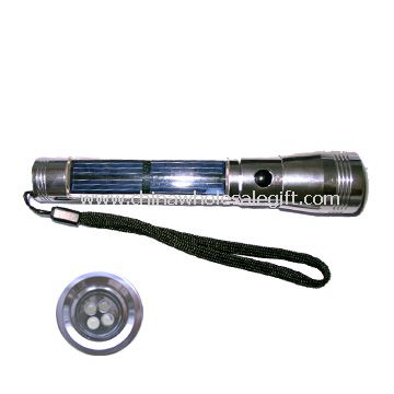 4 white  LED Solar Flashlight