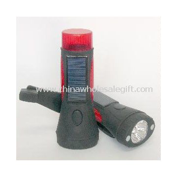 hand crank dynamo with solar fashlight