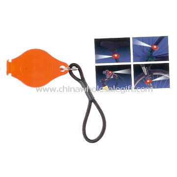 red and white LED bike light