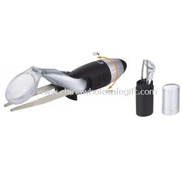 led work light with tweezers
