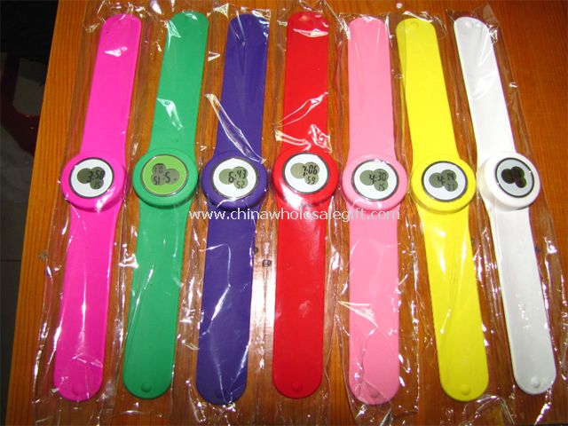 digital silicone slap watch