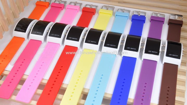 LED plastic band watch