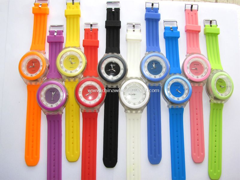 thick clear head silicon watch