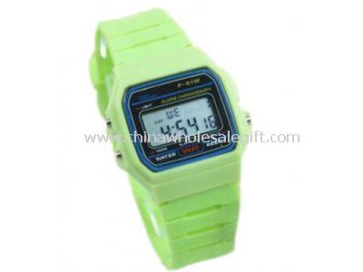 Thin PVC Sports Digital Watch