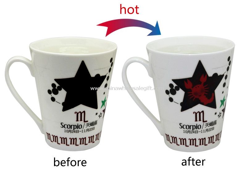 Heat change ceremic cup