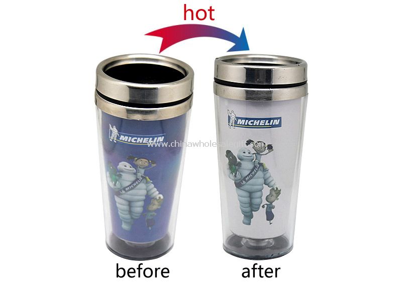 Gift hot change stainless steel cup