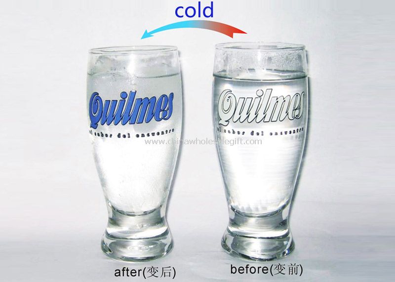 Cold change glass cup