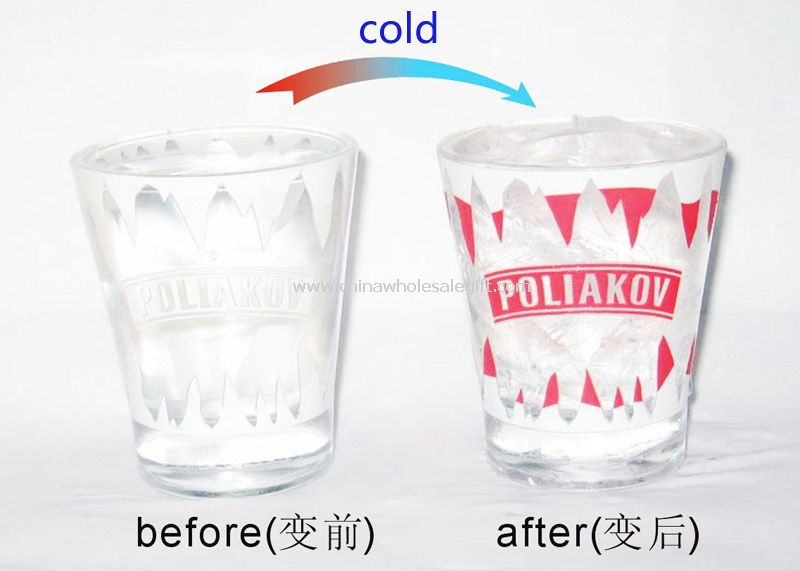 Glass cold change cup