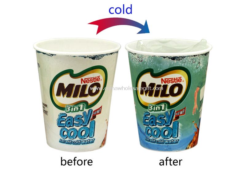 Plastic cold color change cup