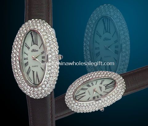Copper case with stone jewelry watch