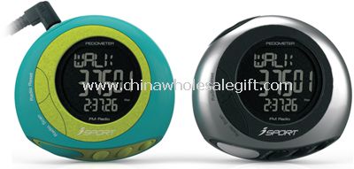 Auto Scan FM Radio With Earphones Pedometer