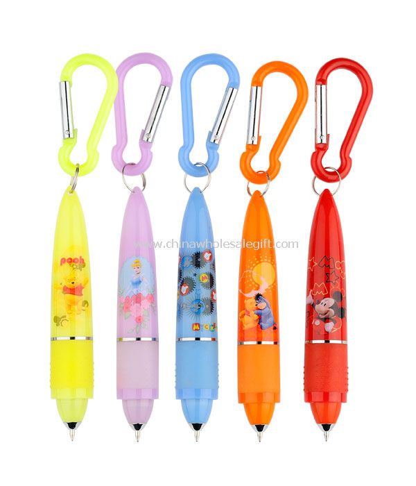 ball point pen with carabiner