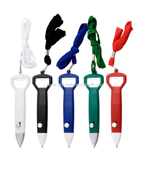 Bottle opener pen with Lanyard
