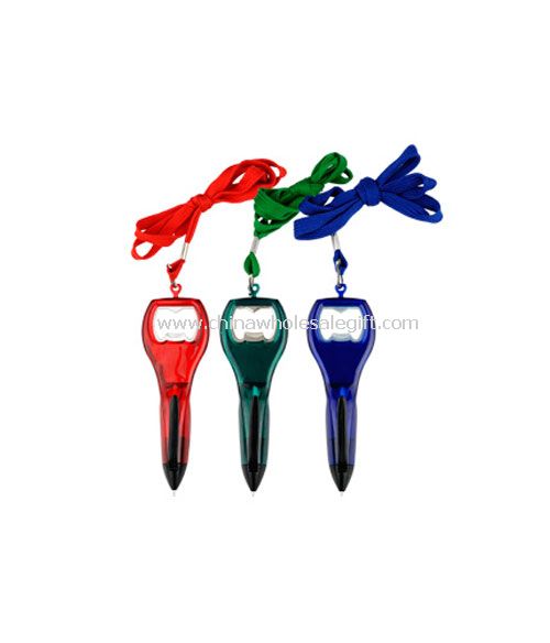 Mini Bottle opener Pen with Lanyard