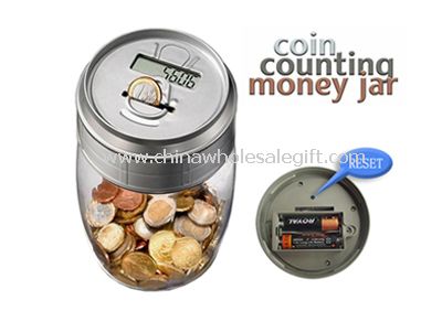 Clear Coin Counting Money Jar