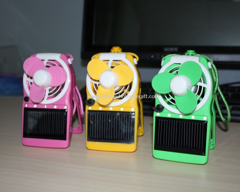 Mini portable travelling Solar Fan with led light