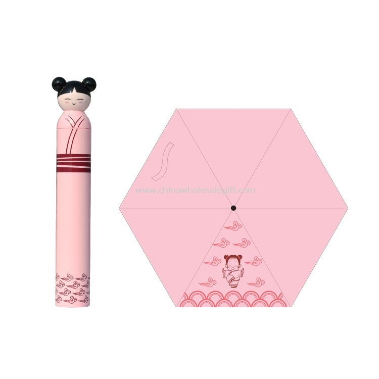 Chinese Girl Cartoon Umbrella