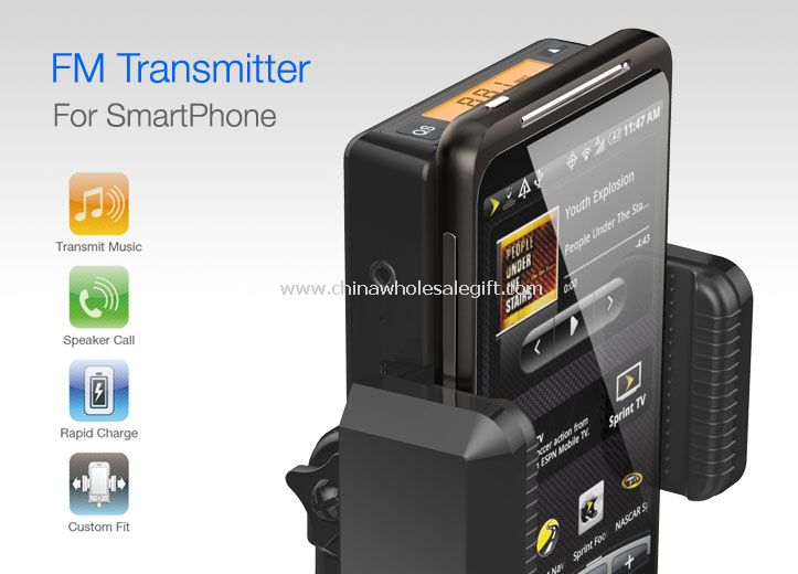Cigarette Lighter power supply IPhone FM Transmitter