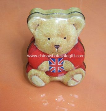 Bear Shaped Tin Box