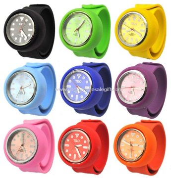 Silicone slap watch
