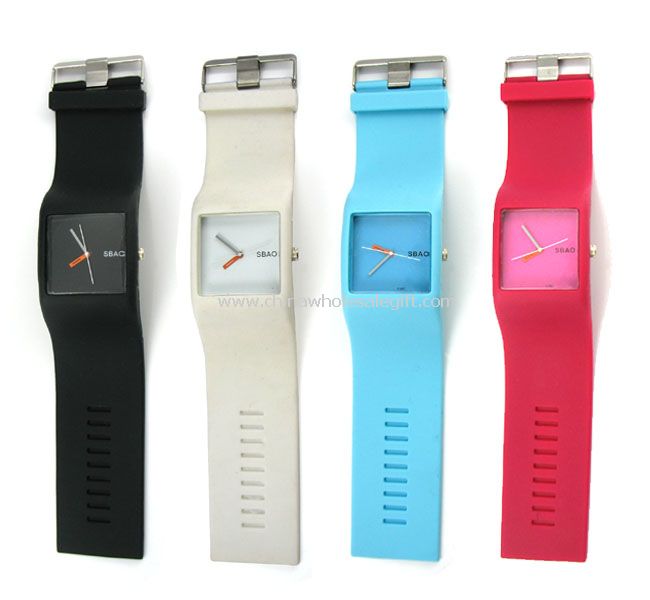 Silicone sports watch