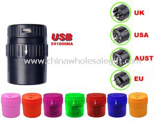 rotatable international adapter with USB