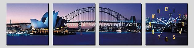 city style painting Clock