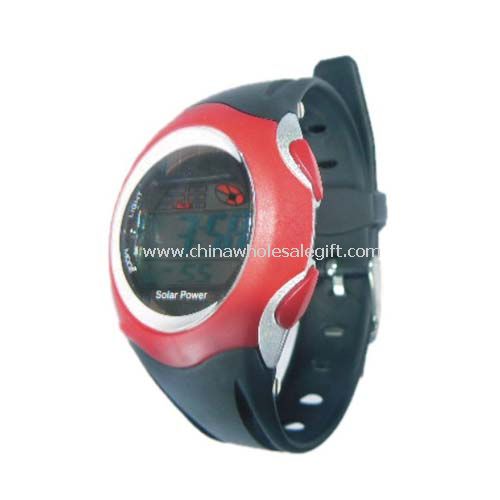 Solar power sports watch