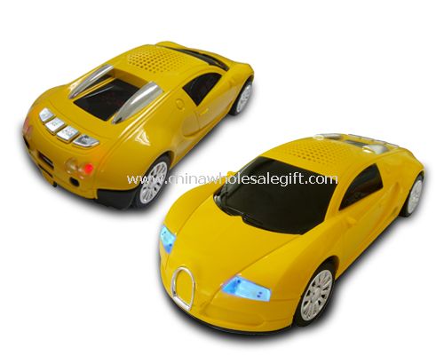 Car shape speaker with LED