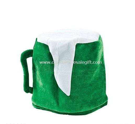 Plush Green Beer Mug Hat