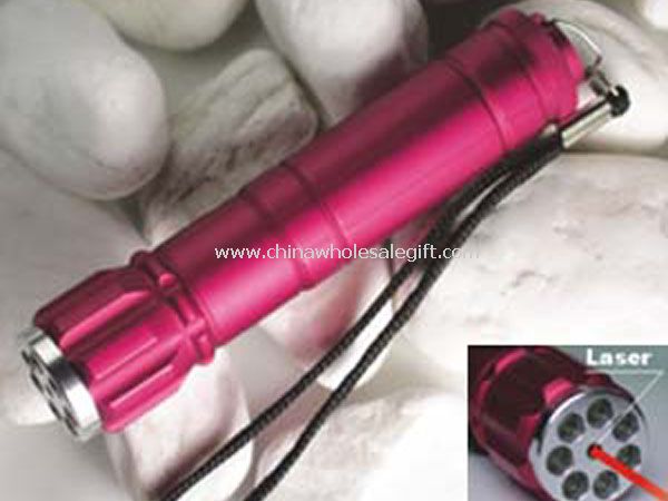 7pcs led laser flashlight