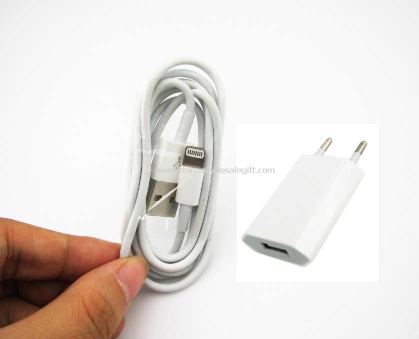 iphone 5 usb lighting cable EU adapter