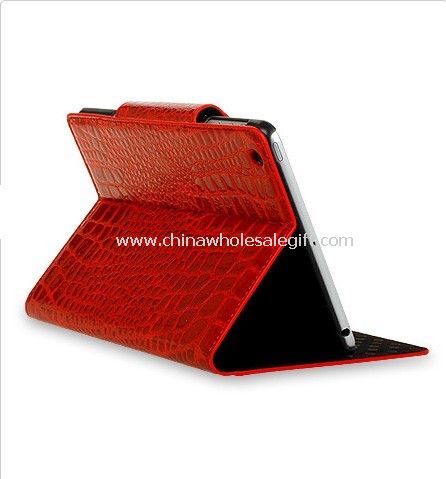 IPAD Mini CROCODILE SKIN LEATHER WALLET CASE COVER STAND