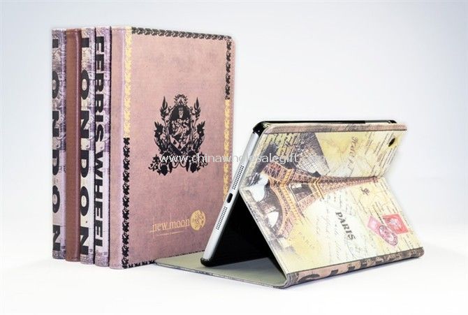 World Attractions Stand PU Leather Cover Case For Apple iPad Mini