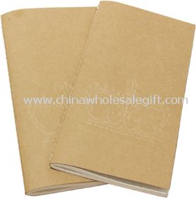 Yellow card board Spine stitching notebook
