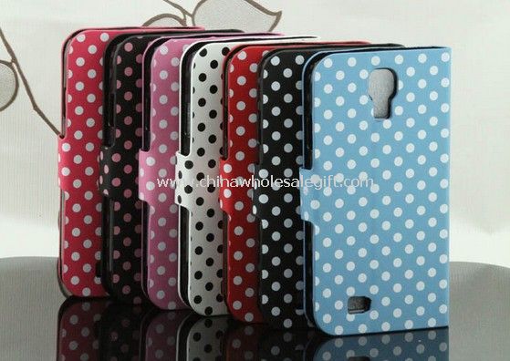 Leather Case Cover Polka Dot Wallet Card For Samsung Galaxy S4 i9500