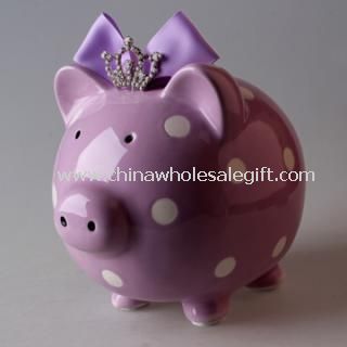 Princess Pig Ceramic Piggy Bank