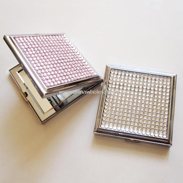 crystal square mirror