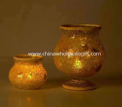 Mosaic Glass LED Candle