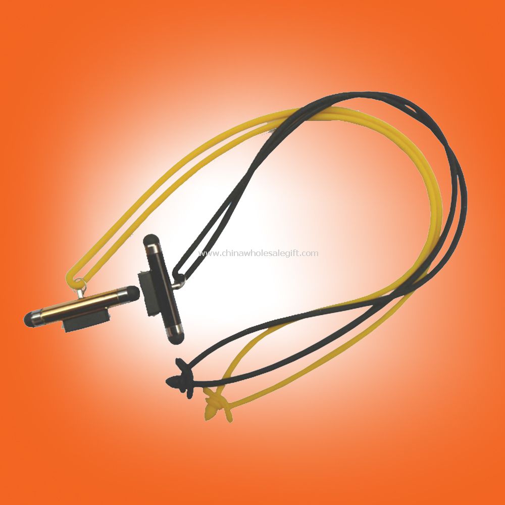 iphone touch pen with silicone Lanyard