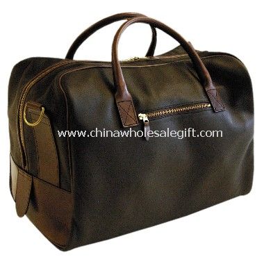 large Soft Dark Brown Holdall