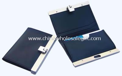 Leather and Metal Business card holder