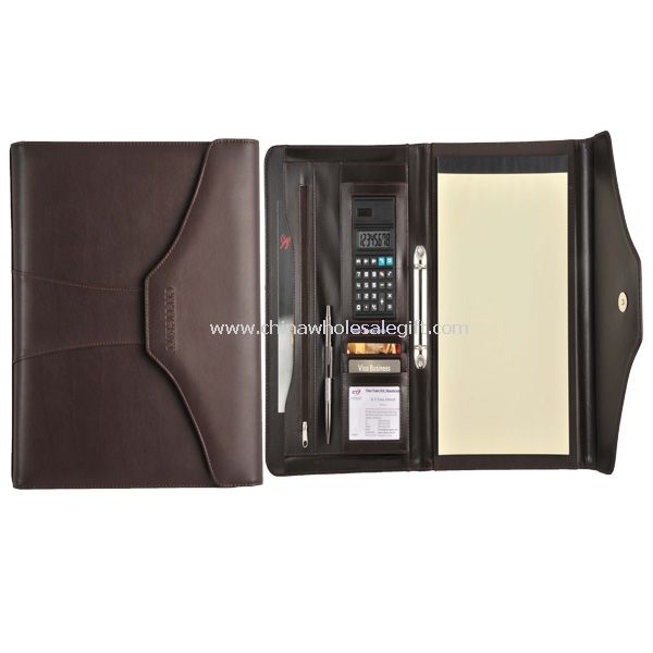 metal binder portfolio with calculator