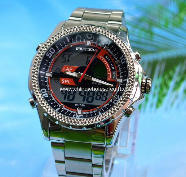 Double movement Night light watch