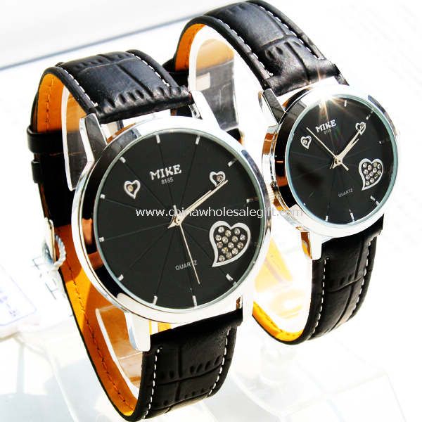 Lover watch with diamond heart